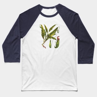 Nature Vintage Botanical Plant Flowers Watercolor Art Baseball T-Shirt